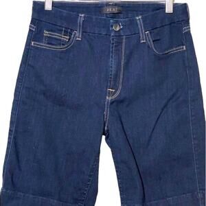 Jen7 Shorts Women's 6 Dark Wash Denim Stretch 5 Pocket Bermuda